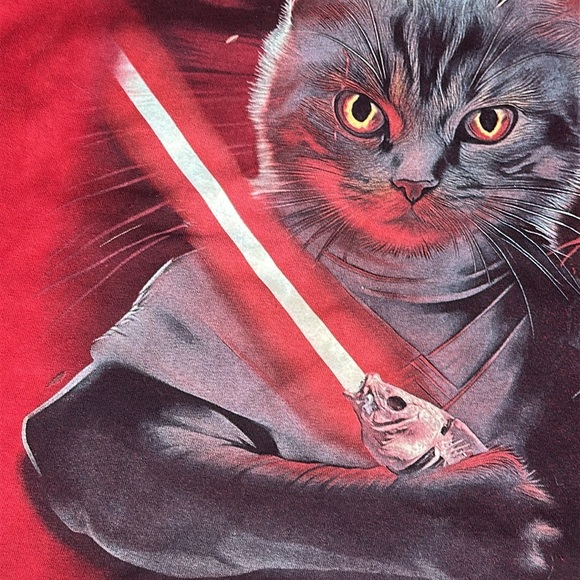 The Mountain Star Wars Theme Cat Red Tie-Dye Shirt Anakin New Mens 2XL - Picture 6 of 11